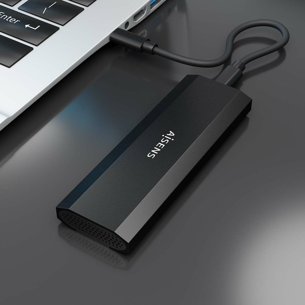 AISENS ASM2-028B caja para disco duro externo Caja externa para unidad de estado sólido (SSD) Negro (6)