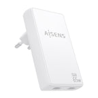 AISENS ASCH-65W2P077-W cargador de dispositivo móvil Cámara digital, Teléfono móvil, Portátil, Smartphone, Tableta, Universal Corriente alterna Carga rápida Interior (2)