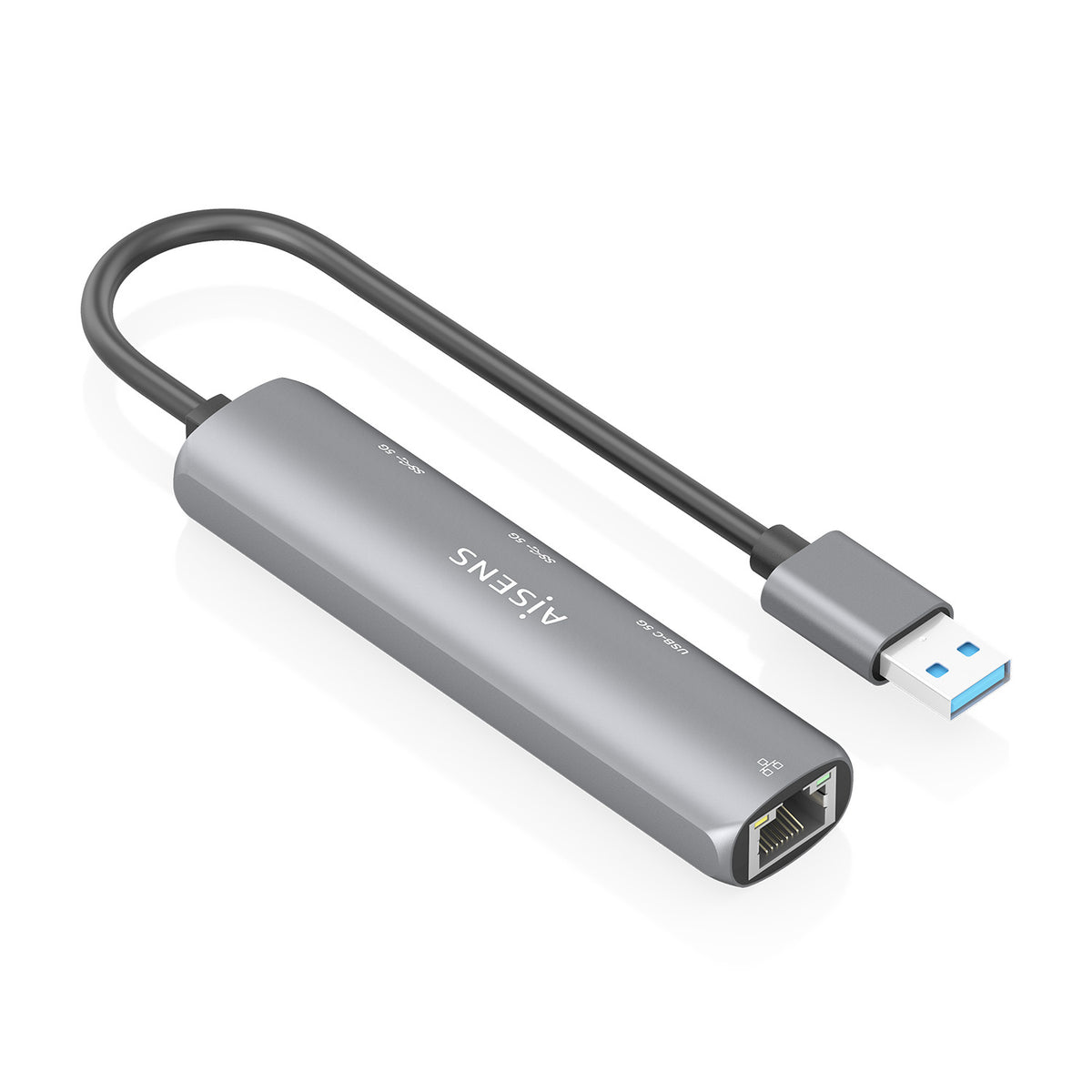 AISENS ASUC-4P035-GR base para portátil y replicador de puertos Alámbrico USB 3.2 Gen 1 (3.1 Gen 1) Type-A (3)