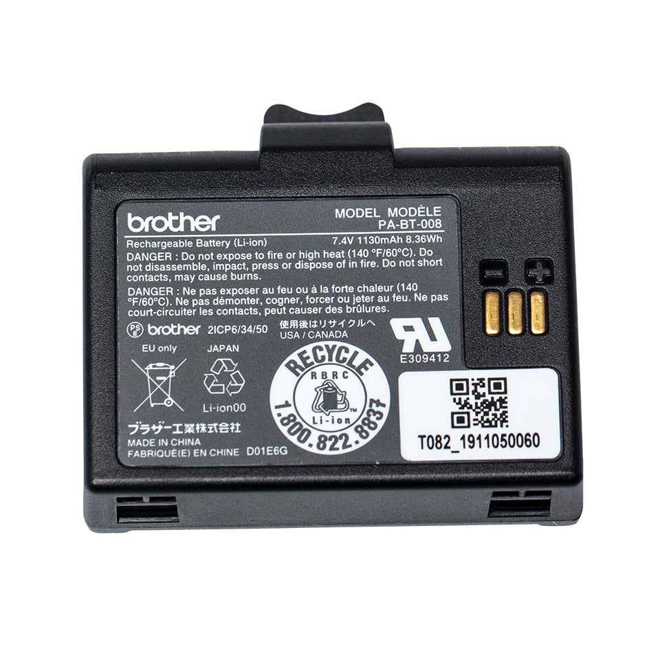 Batería 1130 mAh Brother PABT008 para RJ-2035B / RJ-2055WB (3)