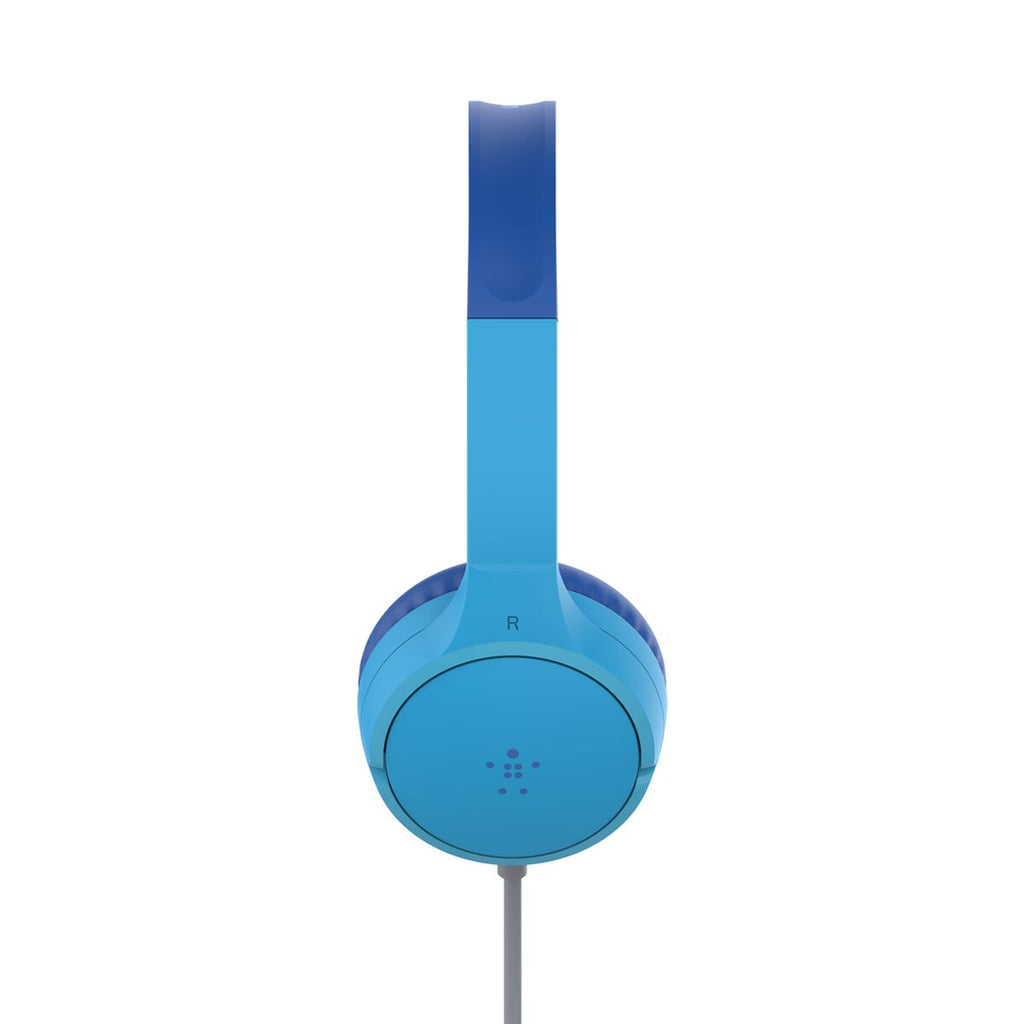 Auriculares con diadema con micro - en oreja - cableado - conector de 3,5 mm - azul
