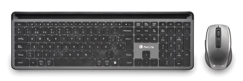 NGS ECLIPSE teclado Ratón incluido Hogar / Oficina RF Wireless + Bluetooth QWERTY Inglés Gris (3)