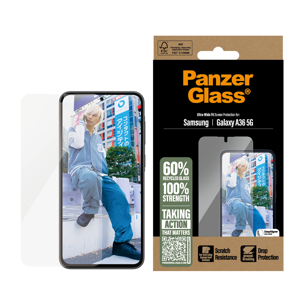 PanzerGlass ® Screen Protector Samsung Galaxy A36 5G | Ultra-Wide Fit Protector de pantalla 1 pieza(s) (2)