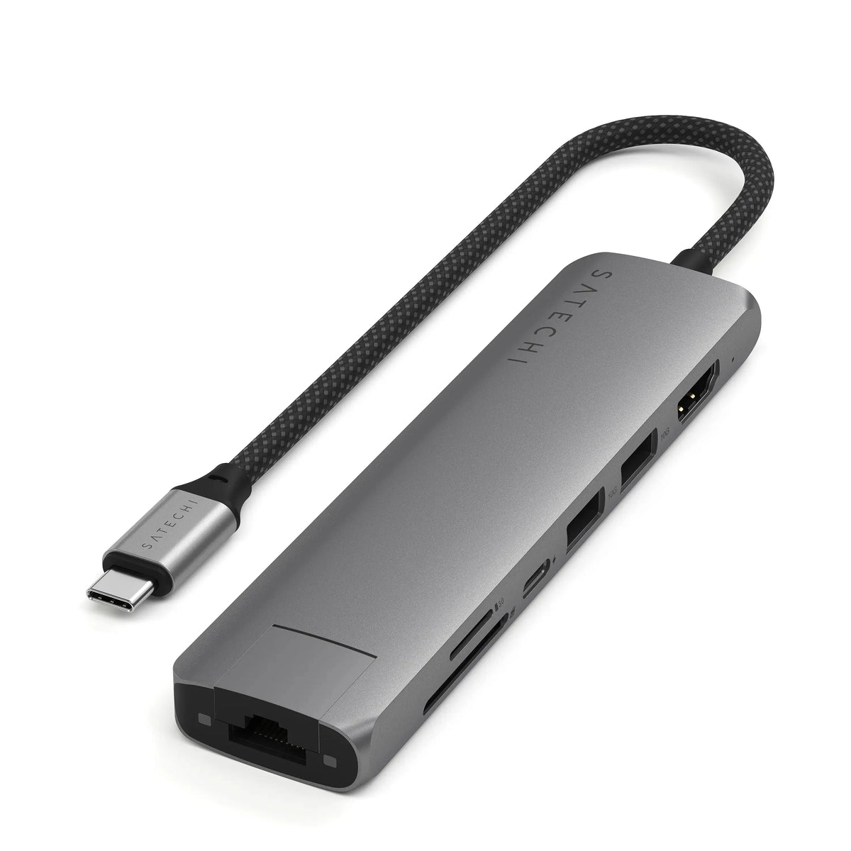 Satechi ST-P7SM hub de interfaz USB Type-C 10000 Mbit/s Gris