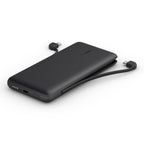 Cargador portátil - 10000 mAh - 23 vatios - Fast Charge, PD - 2 conectores de salida (Lightning, USB-C) - negro