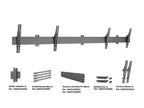 Multibrackets 5766 soporte para pantalla de señalización 190,5 cm (75") Negro (8)