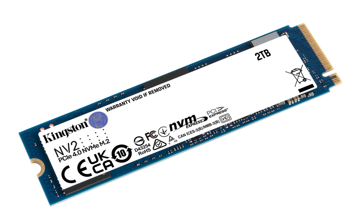 Kingston NV2 SSD, 2TB, interno, M.2 2280, PCIe4.0 x4 (NVMe) (SNV2S/2000G)