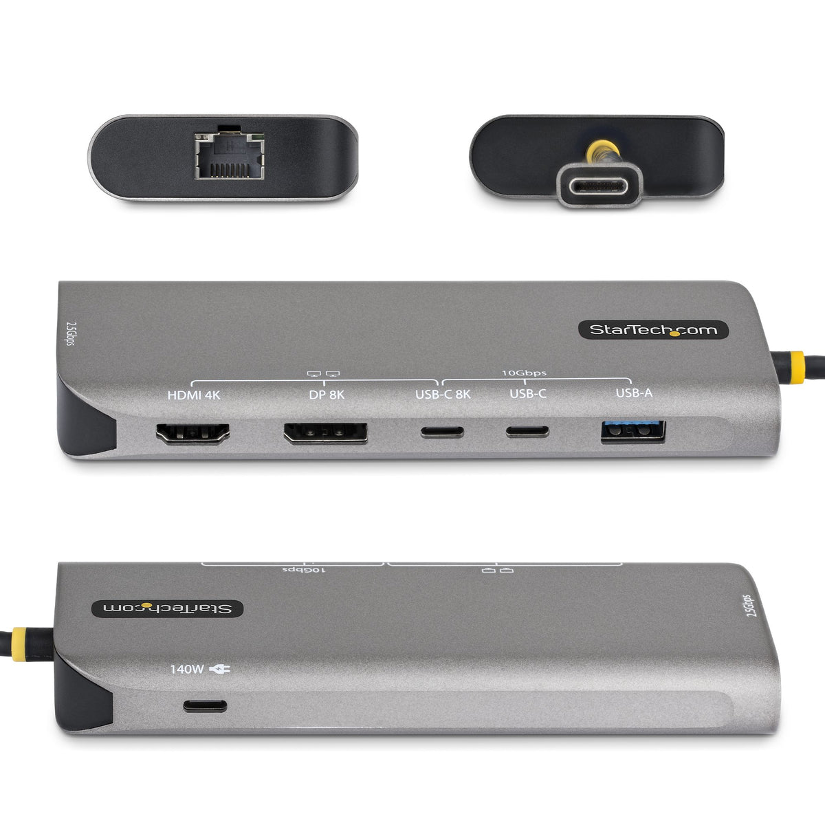 StarTech.com 174B-USB4-MULTIPORT base para portátil y replicador de puertos Alámbrico Gris (2)