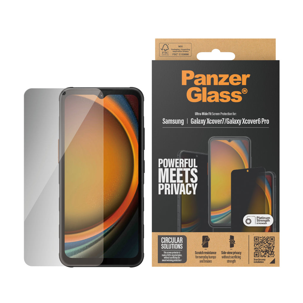 PanzerGlass ® 2-Way Privacy Screen Protector Samsung Galaxy Xcover7 Pro | Xcover7 | Xcover6 Pro | Ultra-Wide Fit Protector de pantalla 1 pieza(s) (2)