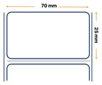 Etiquetas, Zebra, Papel normal, Z-Perform 1000T, An: 69,85 mm, Al: 25,4 mm, Diámetro: 200 mm, Núcleo: 76 mm 3007533-1T