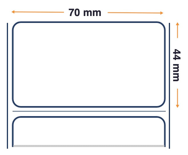 Zebra Labels, Others, Papel normal, Z-Perform 1000T, An: 69,85 mm, Al: 44,45 mm, L: 200 mm, C: 76 mm 3005668 (2)