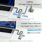 Benfei Hub USB C 5 en 1 con HDMI 4K 000360GREY