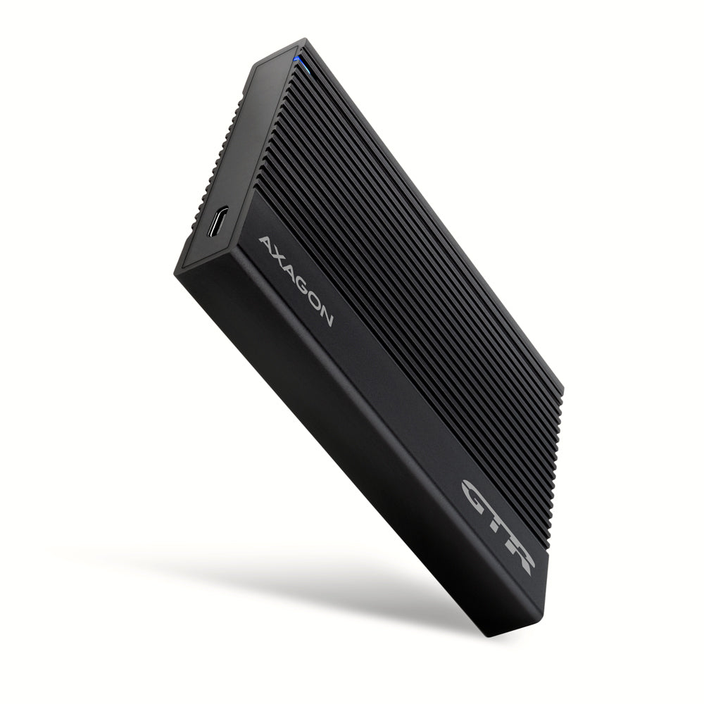 Axagon EE25-GTR USB-C 3.2 Gen 2 - SATA 6G 2.5\" externes Festplattengehäuse geriffelt Carcasa de disco duro/SSD Negro 2.5"