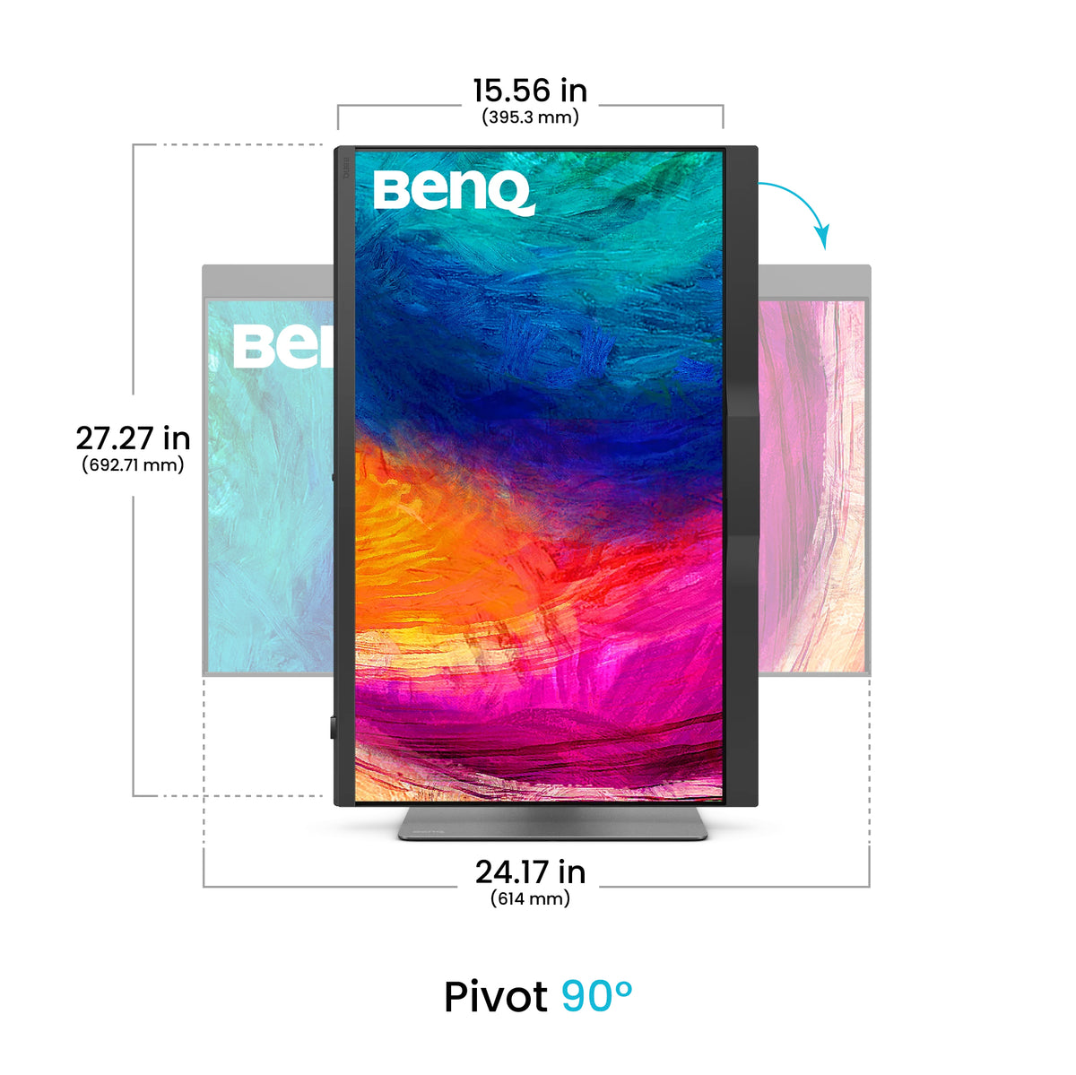 BenQ PD2770U pantalla para PC 68,6 cm (27") 3840 x 2160 Pixeles 4K Ultra HD LCD Negro (5)