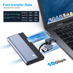 Benfei M.2 NVME SATA SSD Enclosure 000345GREY