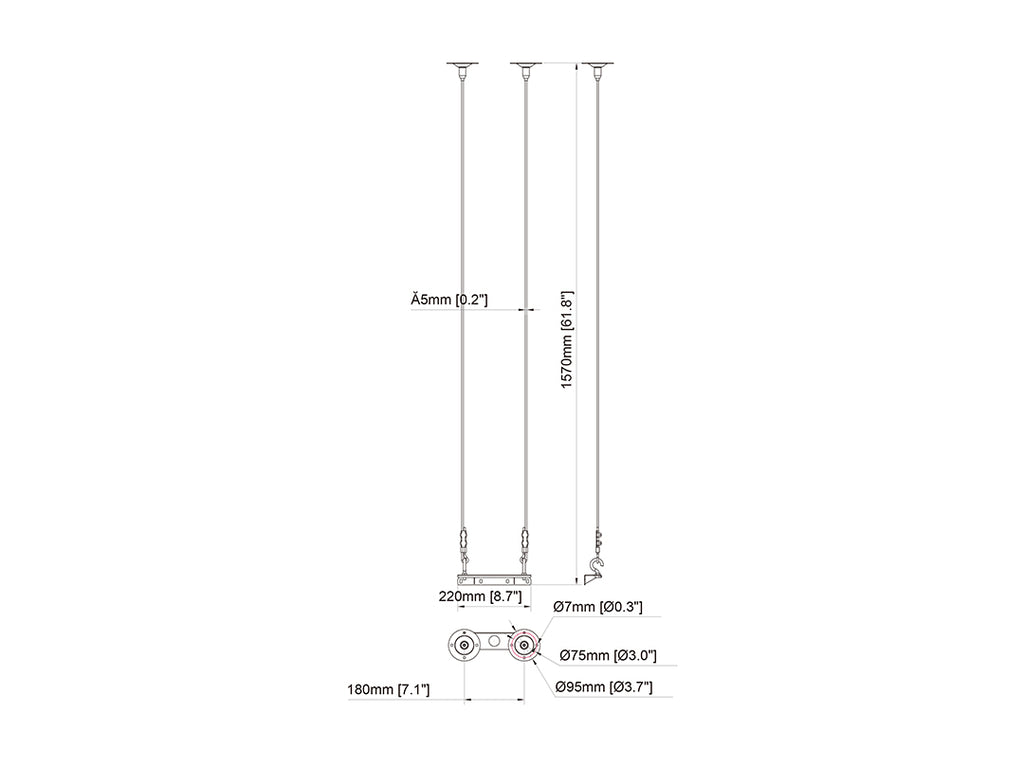 Multibrackets 1546 soporte para pantalla de señalización 75" Negro