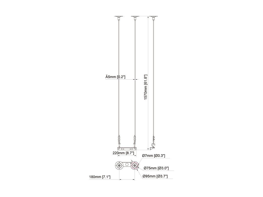 Multibrackets 1546 soporte para pantalla de señalización 75" Negro