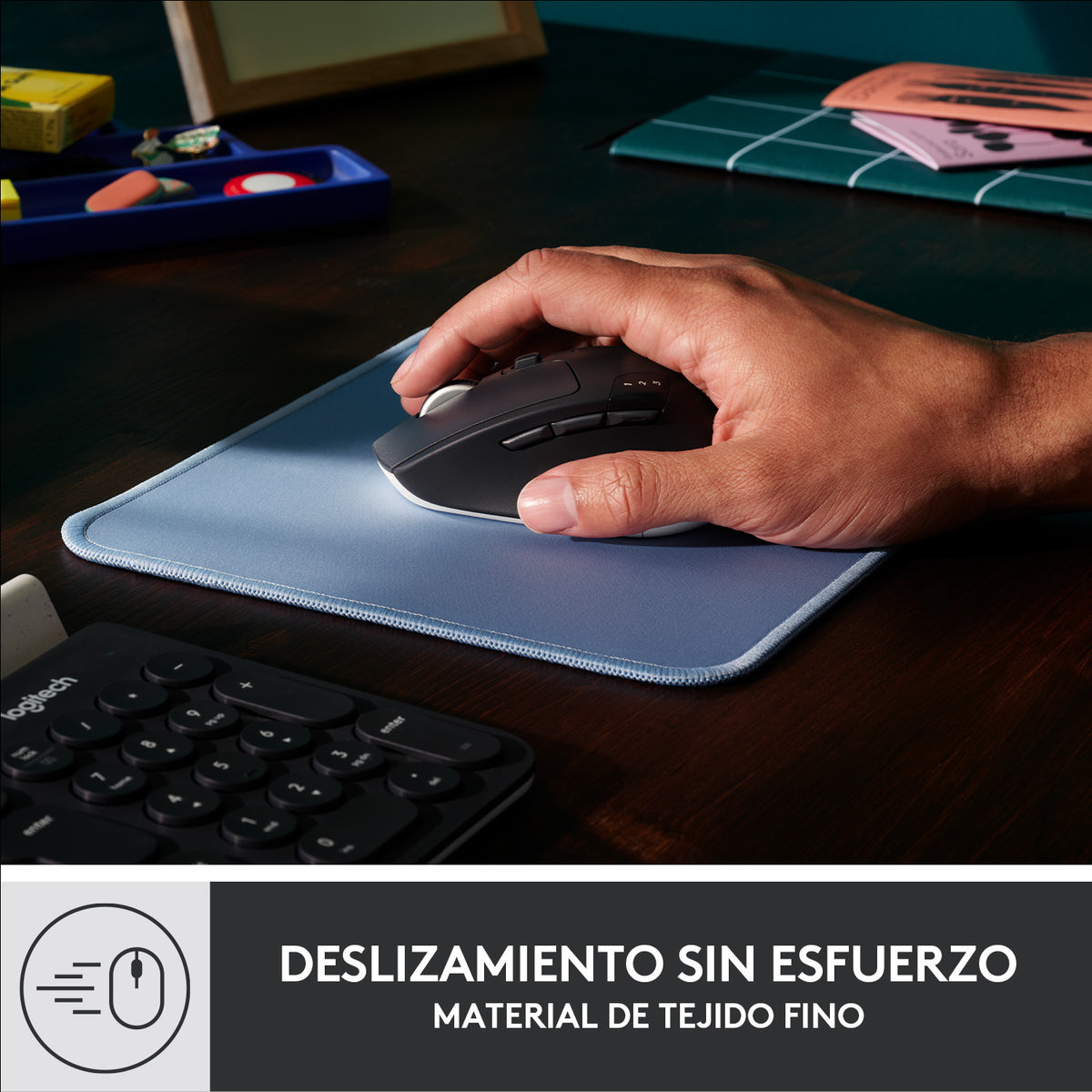 Logitech Mouse Pad - Studio Series Azul (6)