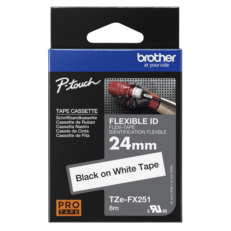 Brother TZE-FX251 cinta para impresora de etiquetas Negro sobre blanco (5)