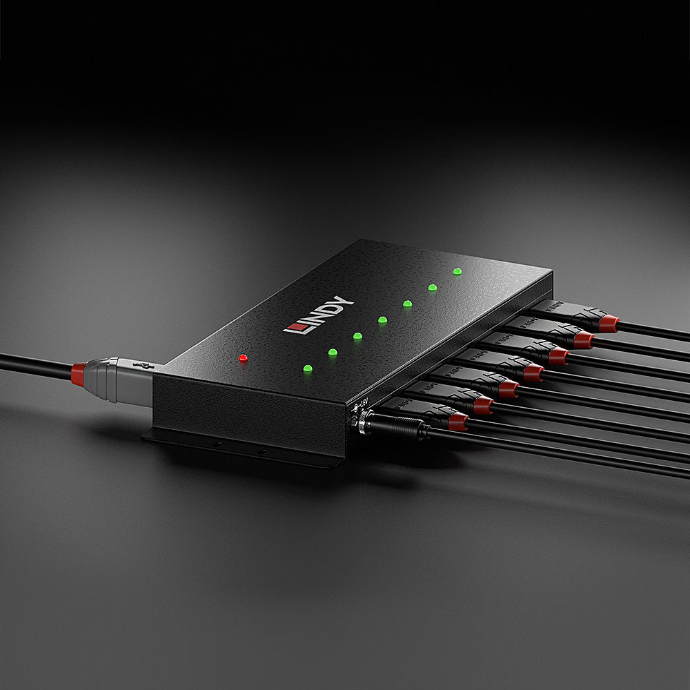 Lindy 43128 hub de interfaz 5000 Mbit/s Negro (6)