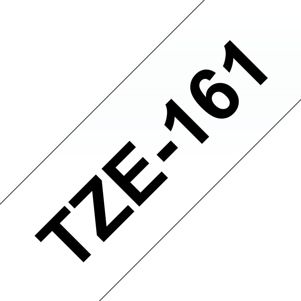 Brother TZE-161 cinta para impresora de etiquetas Negro sobre transparente (2)