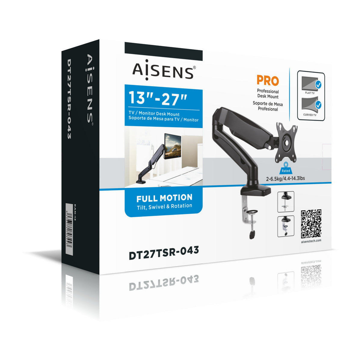 AISENS DT27TSR-043 soporte para monitor 81,3 cm (32") Escritorio Negro (7)