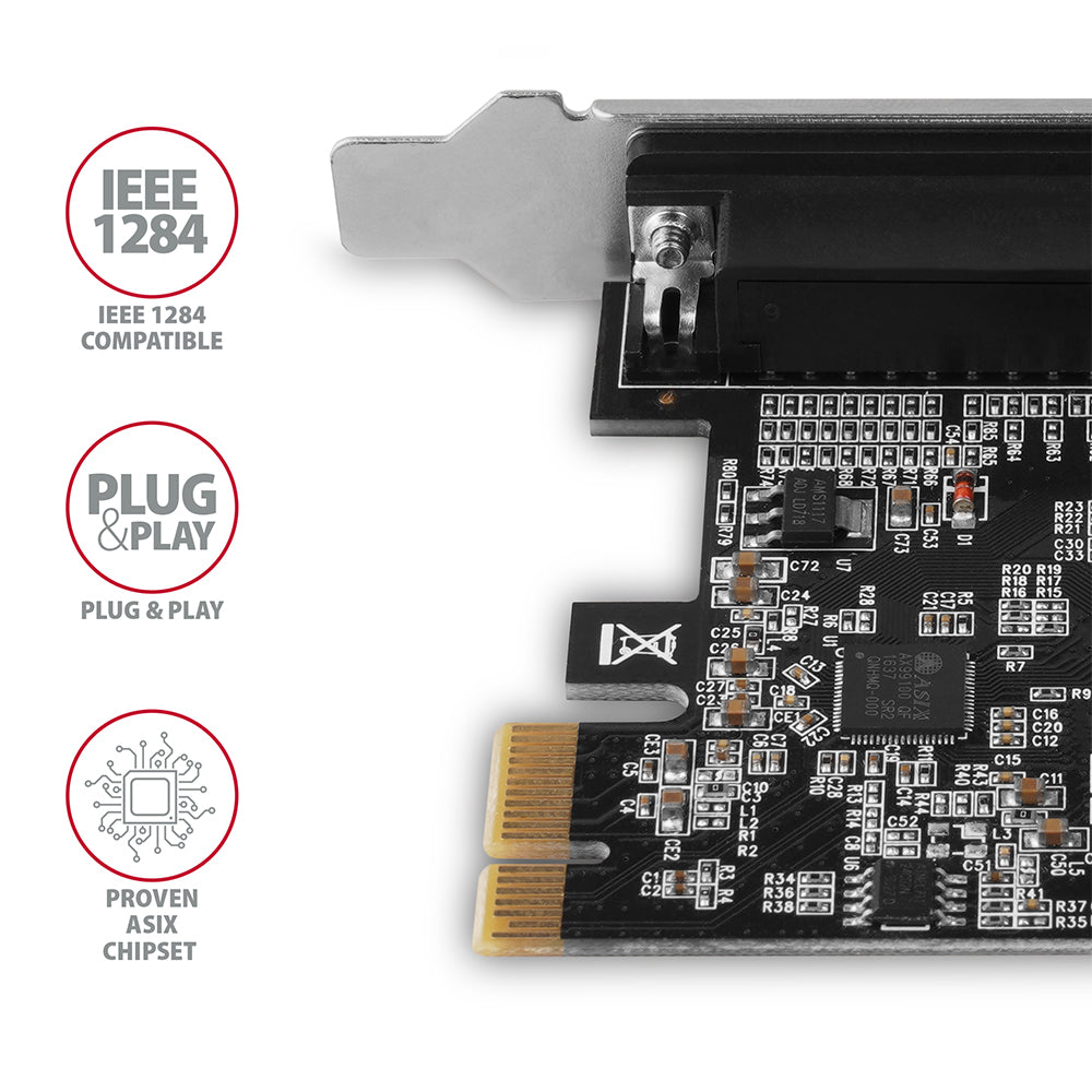 Axagon PCEA-P1N tarjeta y adaptador de interfaz Interno Paralelo (4)