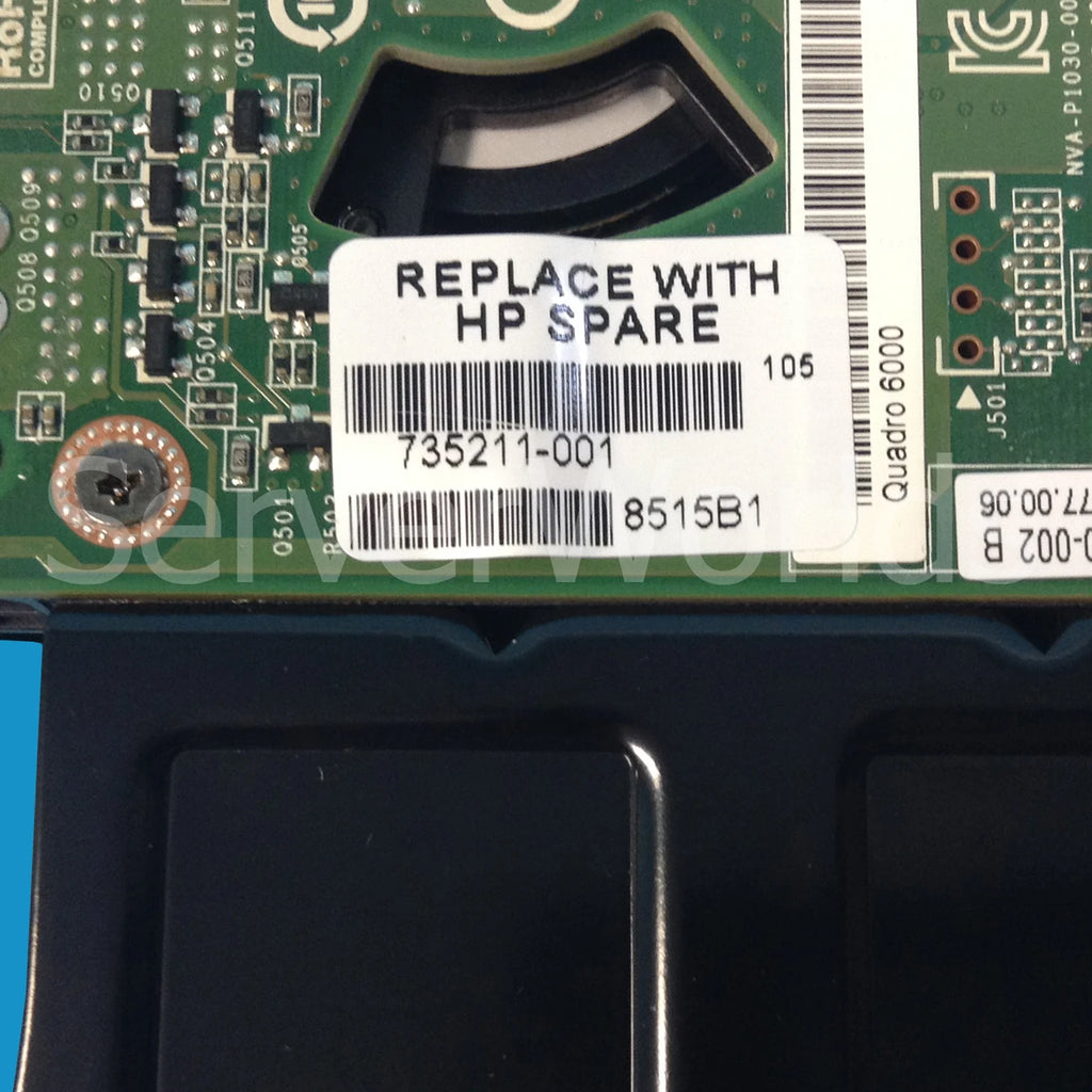 HP NVIDIA QUADRO 6000 6.0GB 735211-001-RFB – Reacondicionado