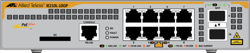 Switch PoE Allied Telesis AT-IE210L-10GP (2)