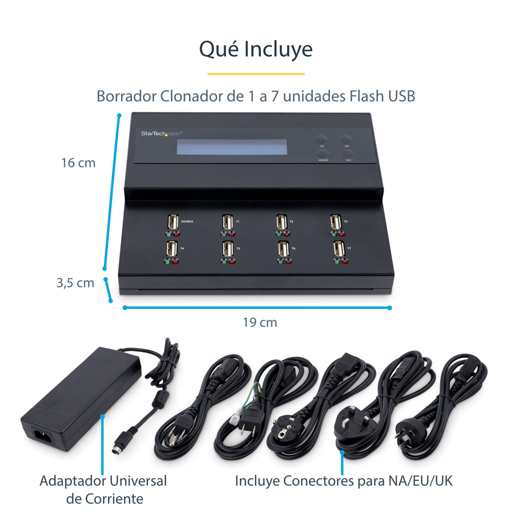 StarTech.com USBDUPE17 duplicador de datos y soporte Duplicador de pendrives