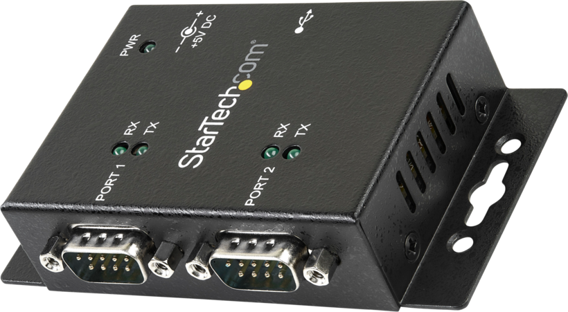 Startech ICUSB2322I - Adaptador serie, USB 2.0, RS-232 x 2, negro
