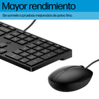HP Wired Desktop 320MK Mouse and Keyboard teclado Ratón incluido Hogar / Oficina USB Negro (7)