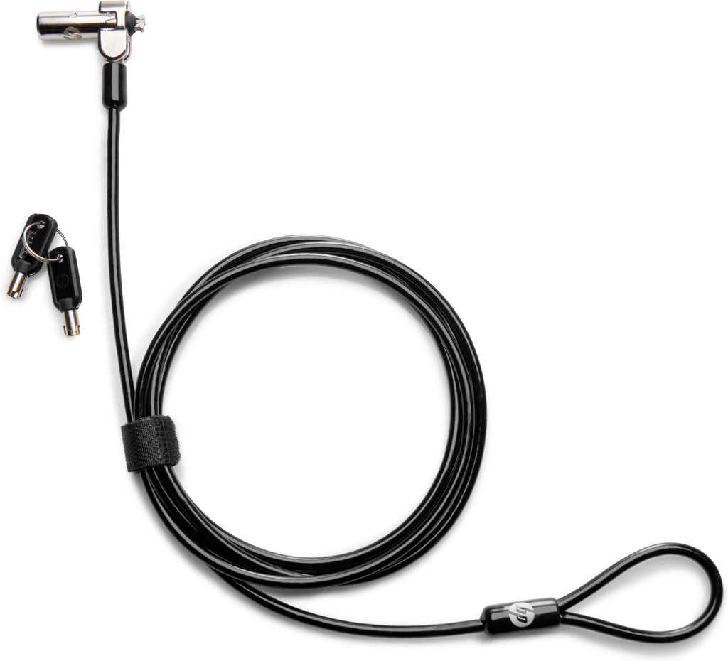 HP Nano Master Keyed Cable Lock cable antirrobo Negro, Metálico 1,83 m (2)