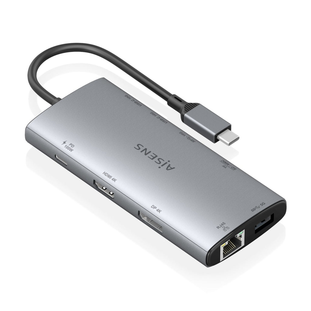 AISENS ASUC-10P050-GR base para portátil y replicador de puertos Alámbrico USB 3.2 Gen 1 (3.1 Gen 1) Type-C (3)