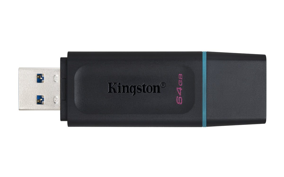 Kingston Technology DataTraveler Exodia unidad flash USB 64 GB USB tipo A 3.2 Gen 1 (3.1 Gen 1) Negro, Turquesa (3)
