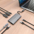 AISENS ASUC-7P049-GR base para portátil y replicador de puertos Alámbrico USB 3.2 Gen 1 (3.1 Gen 1) Type-C (7)