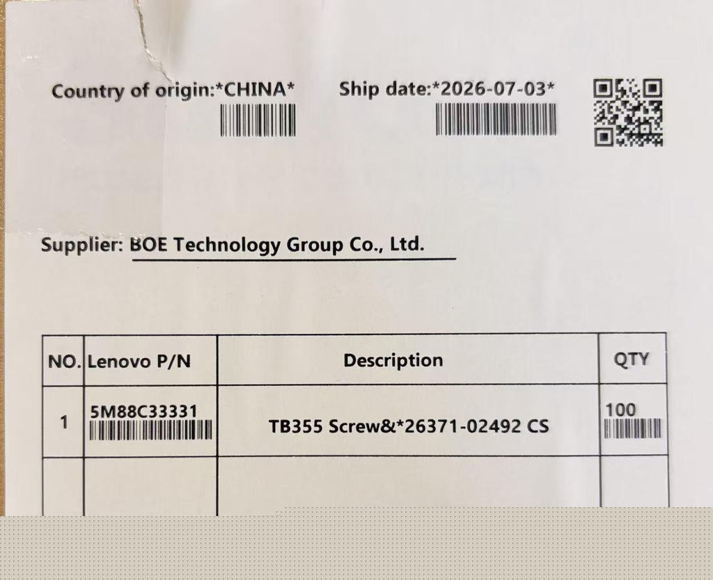 TB355 Screw&*26371-02492 CS