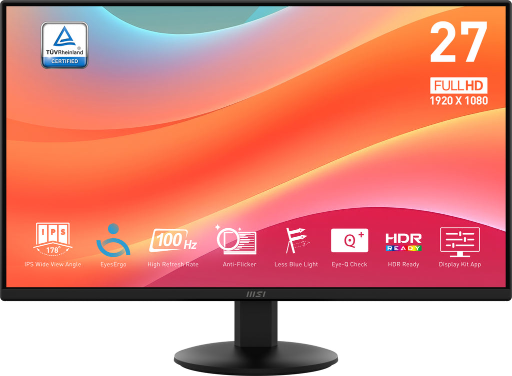 MSI Pro MP272L pantalla para PC 68,6 cm (27") 1920 x 1080 Pixeles Full HD LED Negro (3)