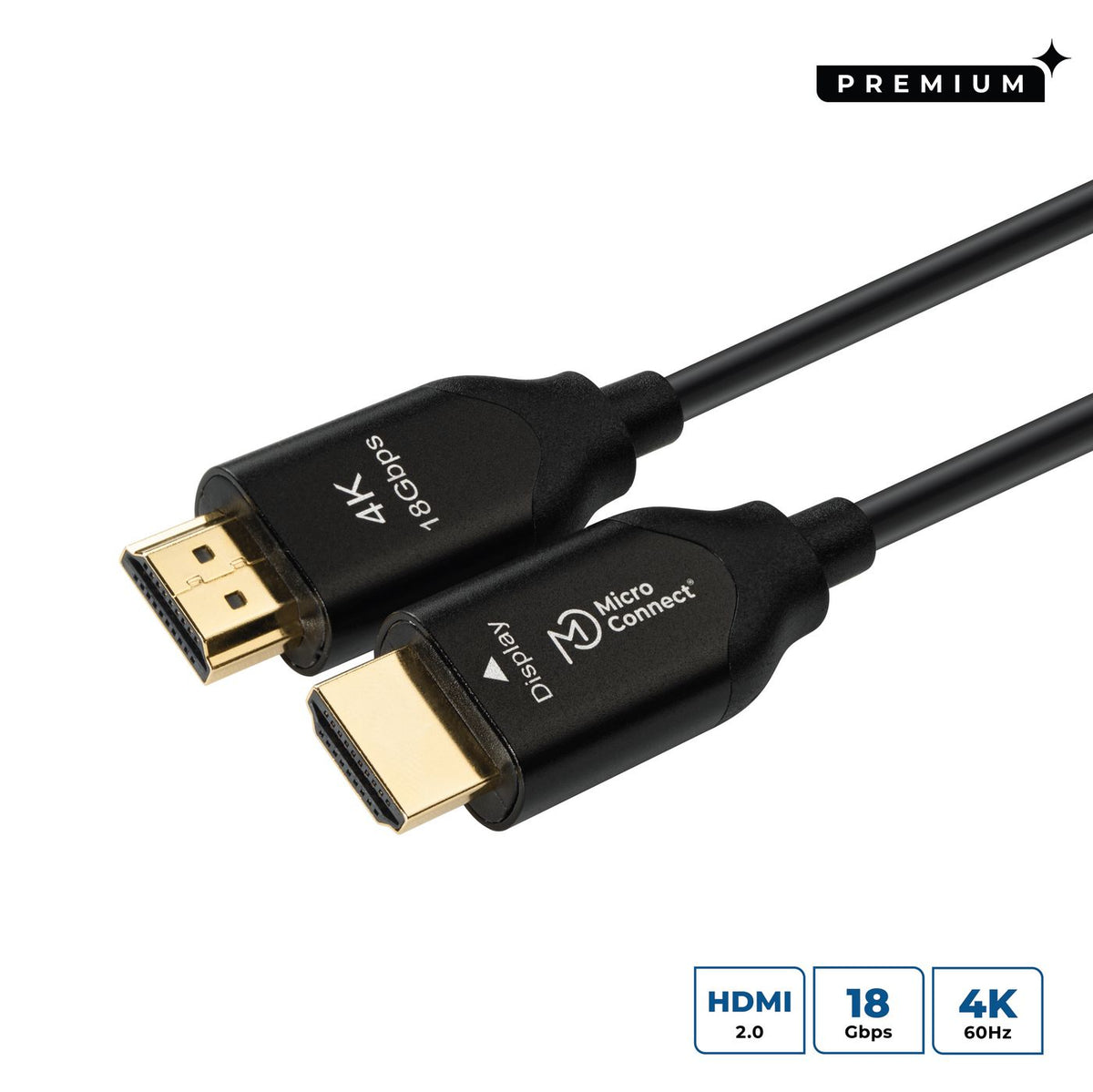 Microconnect HDM191910V2.0OP cable HDMI 10 m HDMI tipo A (Estándar) Negro (2)