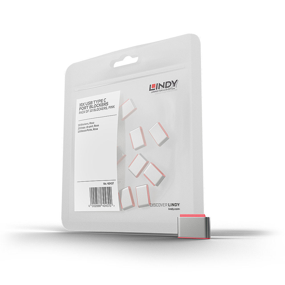Lindy 40437 bloqueador de puerto USB Tipo C Rosa 10 pieza(s) (2)