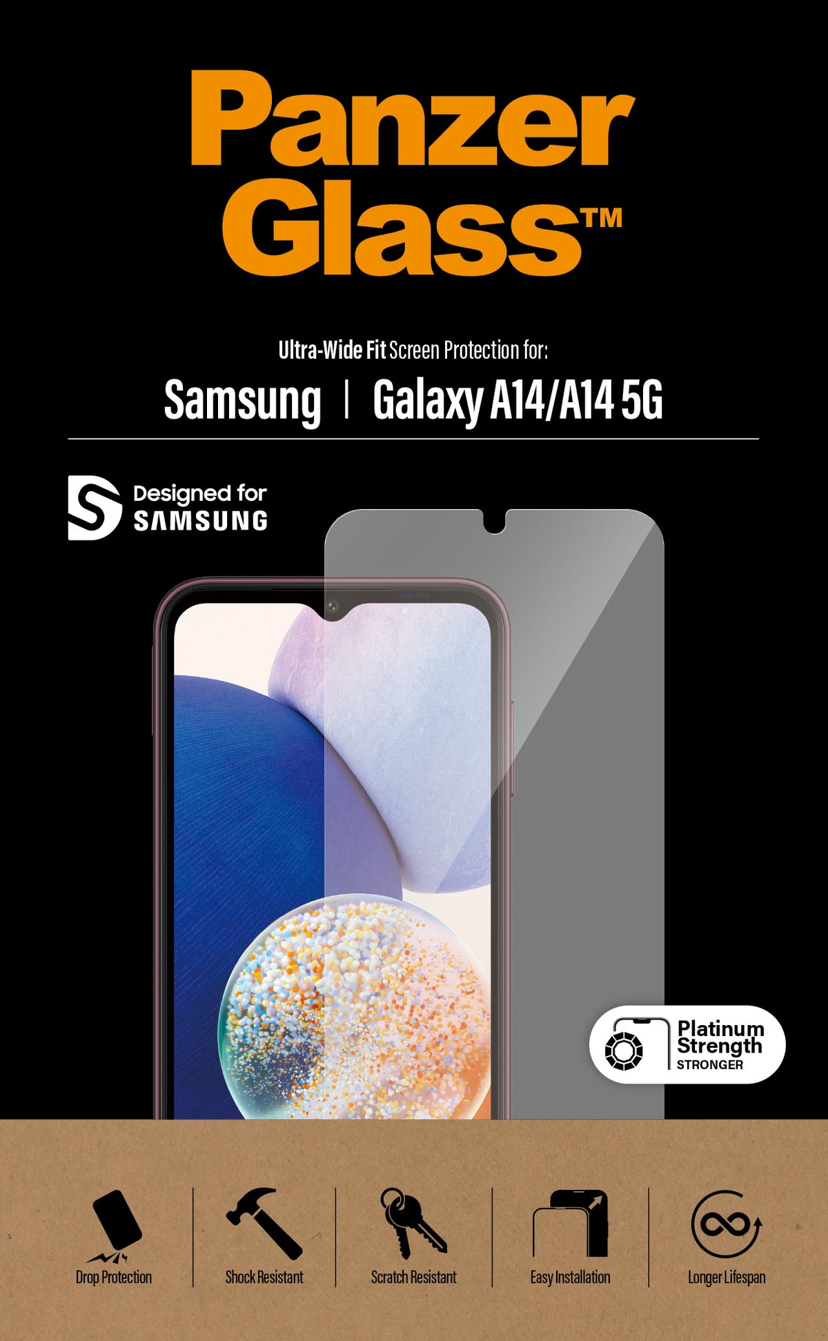 PanzerGlass ® Screen Protector Samsung Galaxy A14 | A14 5G | Ultra-Wide Fit Protector de pantalla 1 pieza(s) (4)
