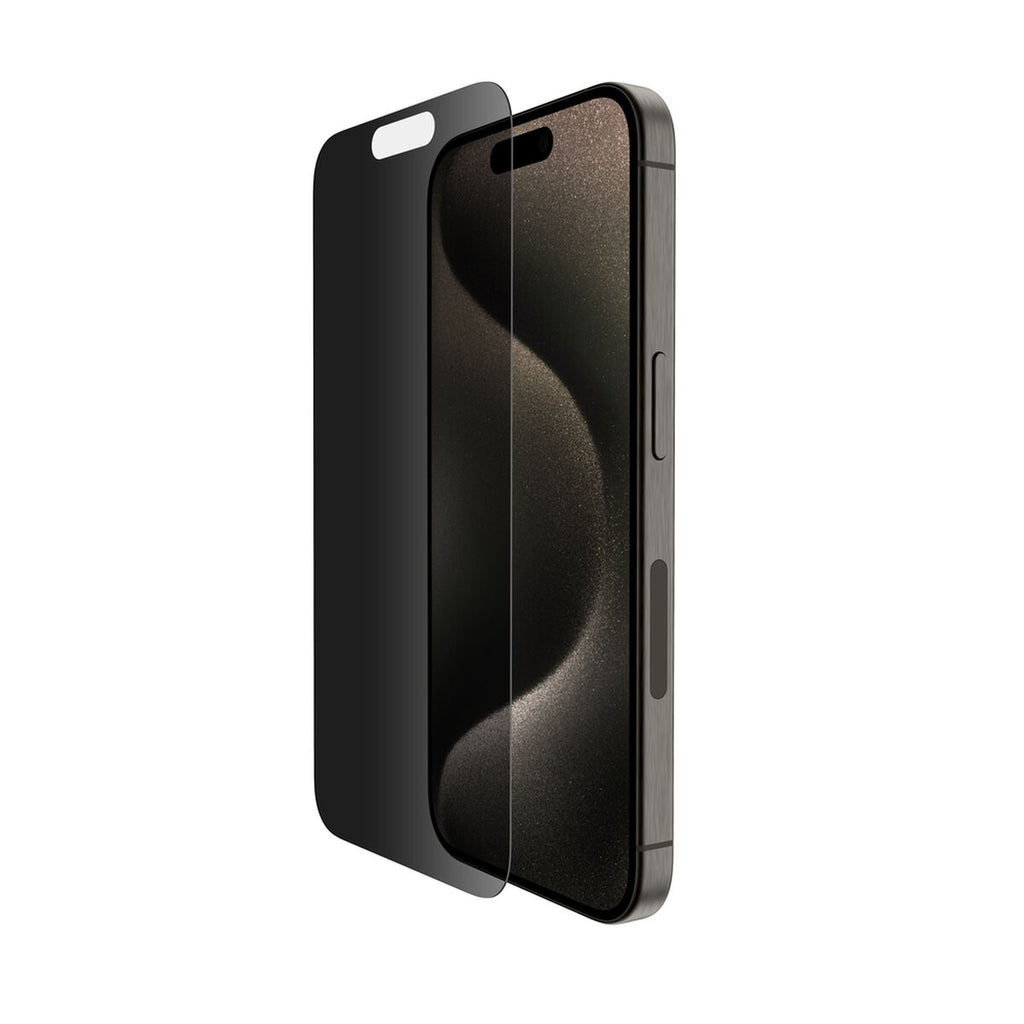 Protector de pantalla para teléfono móvil - 2.5D - cristal - con filtro de privacidad - cristal - para Apple iPhone 15 Pro