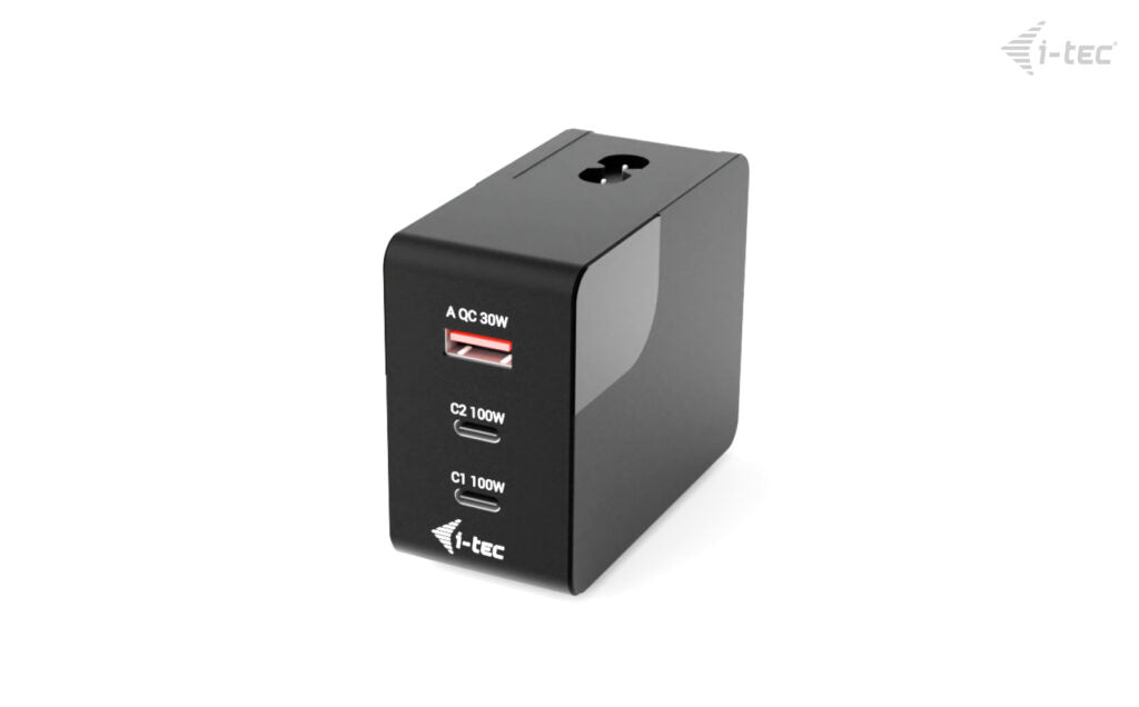 i-tec CHARGER-INTG100W cargador de dispositivo móvil Universal Negro Corriente