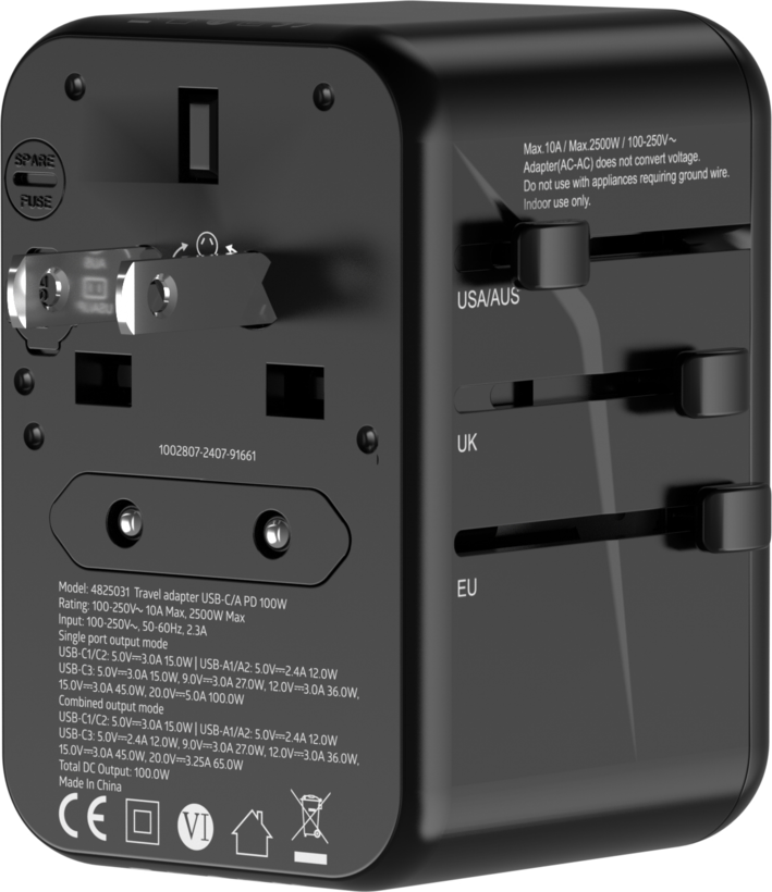 Adaptador viaje ARTICONA USB-C/A PD 100W (5)