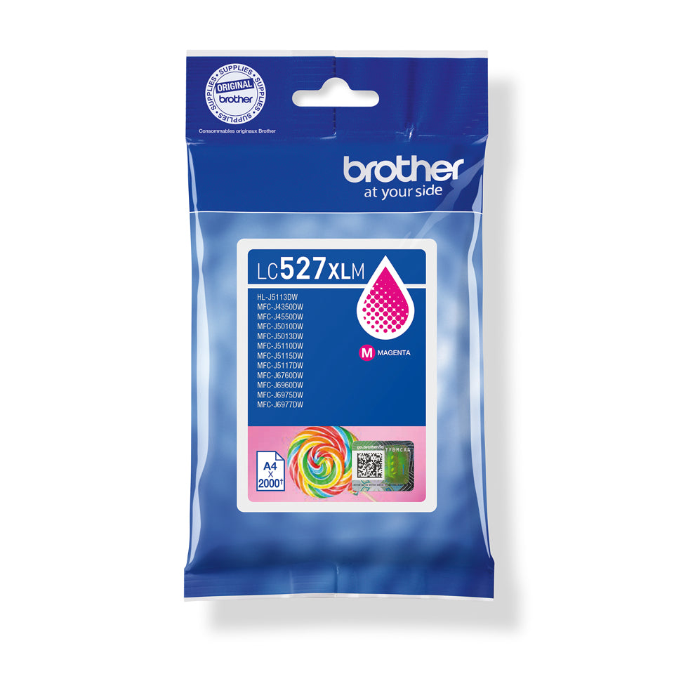 Brother LC527XLM cartucho de tinta 1 pieza(s) Original Alto rendimiento (XL) Magenta (2)