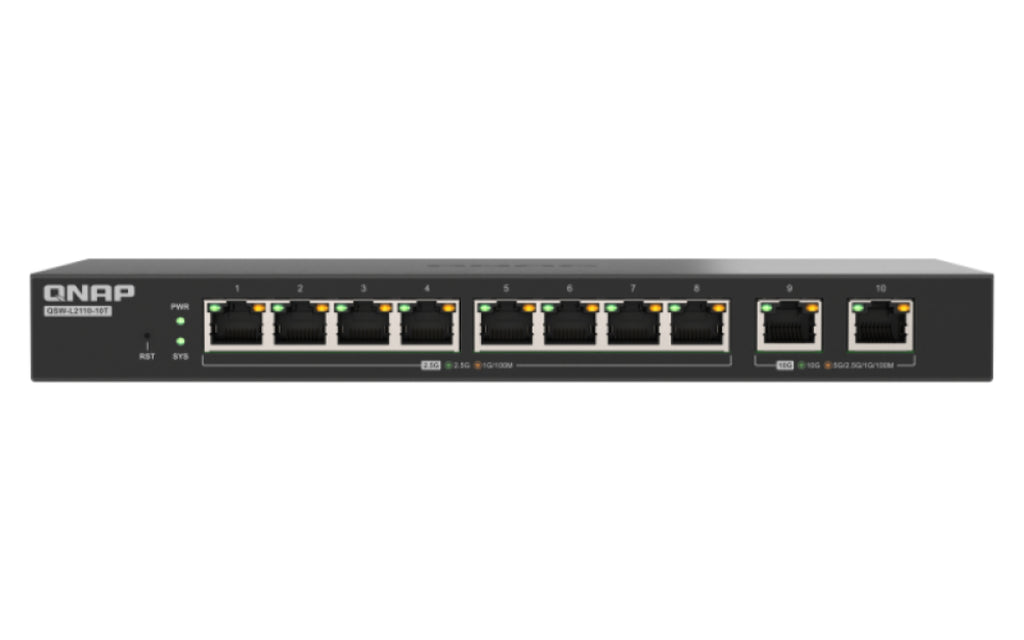 QNAP QSW-L2110-10T switch Gestionado Escritorio Negro