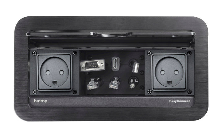 Biamp Easy Connect EC-P-CH Escritorio Caja de cables Negro 1 pieza(s) (2)