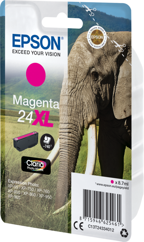 Epson C13T24334012 - 8.7 ml, XL, magenta, original, cartucho de tinta (2)