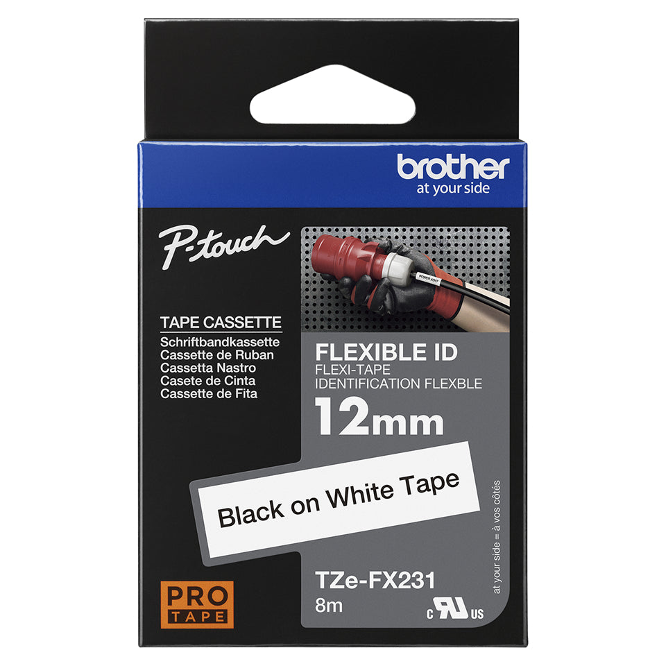 Brother TZE-FX231 cinta para impresora de etiquetas Negro sobre blanco TZ (4)