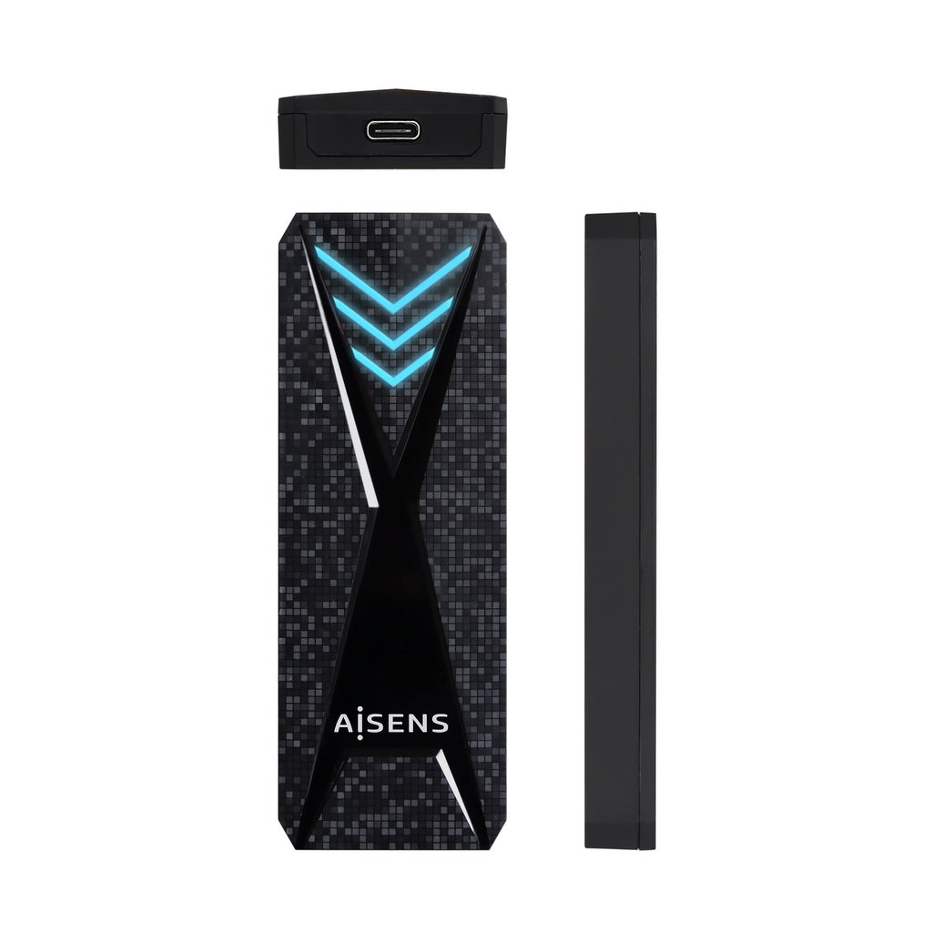 AISENS ASM2-RGB013B caja para disco duro externo Caja externa para unidad de estado sólido (SSD) Negro (4)